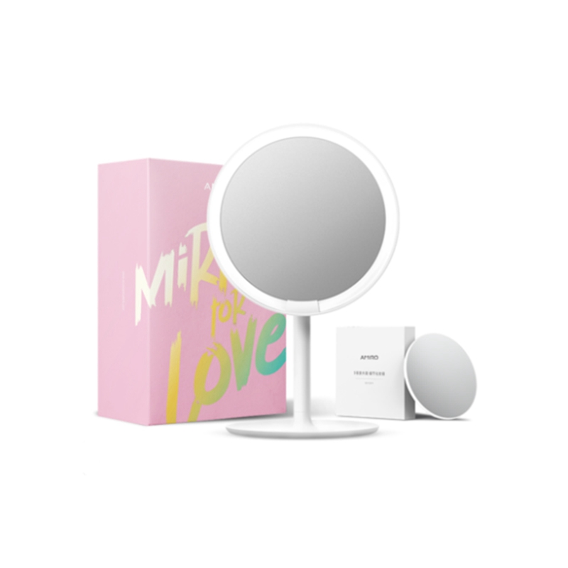 AMIRO mini便携版高清日光化妆镜 粉色图片