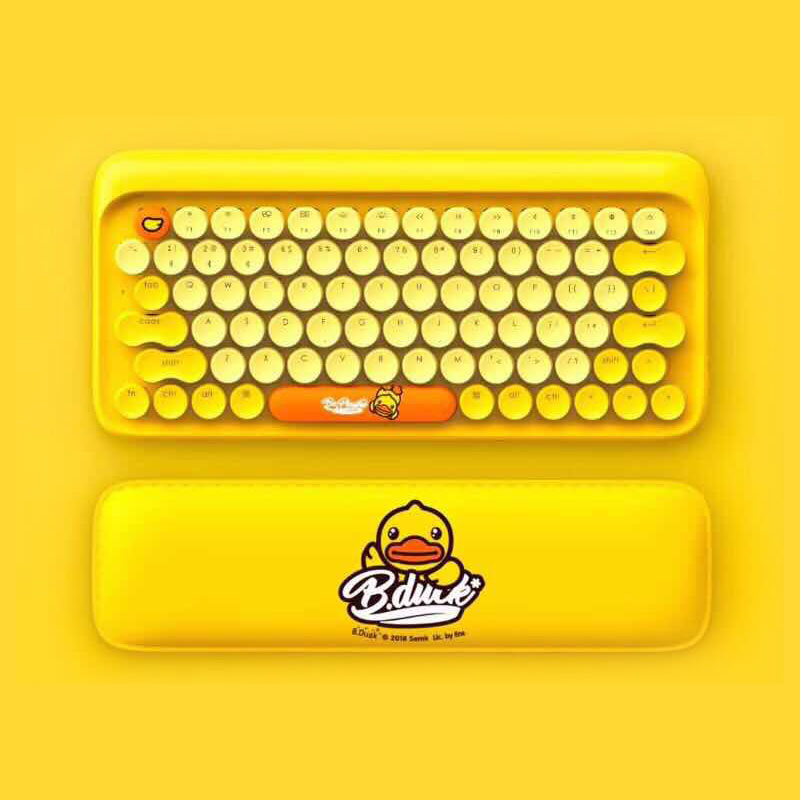 洛斐DOT蓝牙机械圆点青轴键盘EH112小黄鸭图片