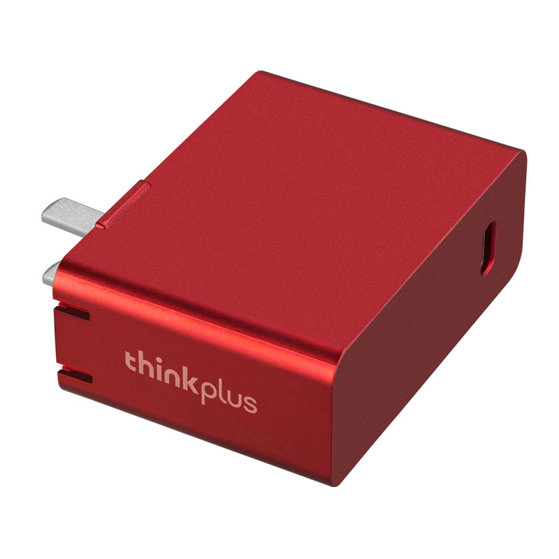 thinkplus USB-C 65W旅行电源适配器 倩影红图片