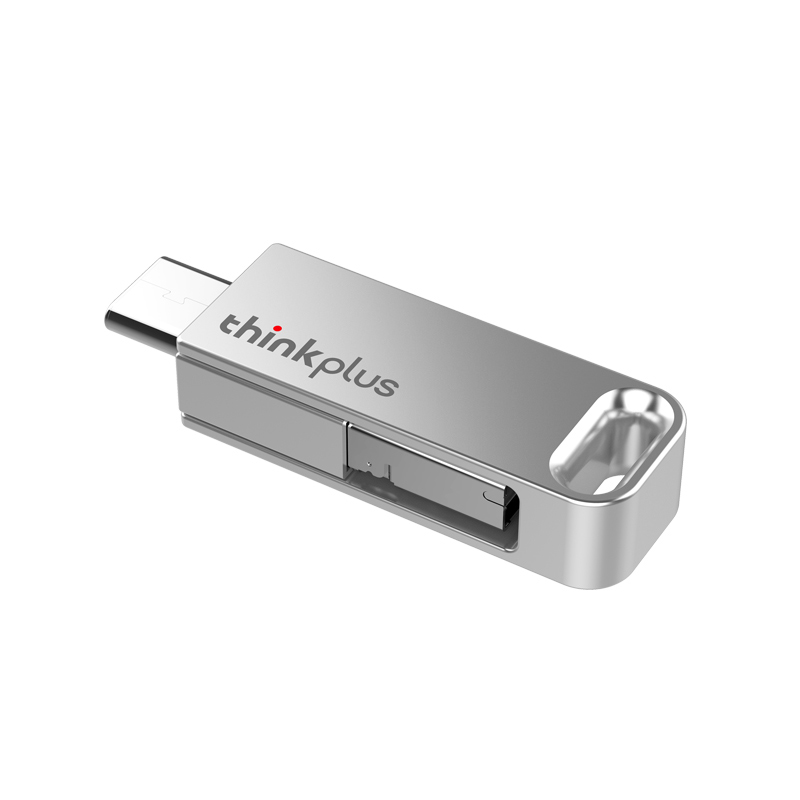 thinkplus 128GB USB3.0 Type-C Micro USB 三合一U盘 MU100系列 银色图片