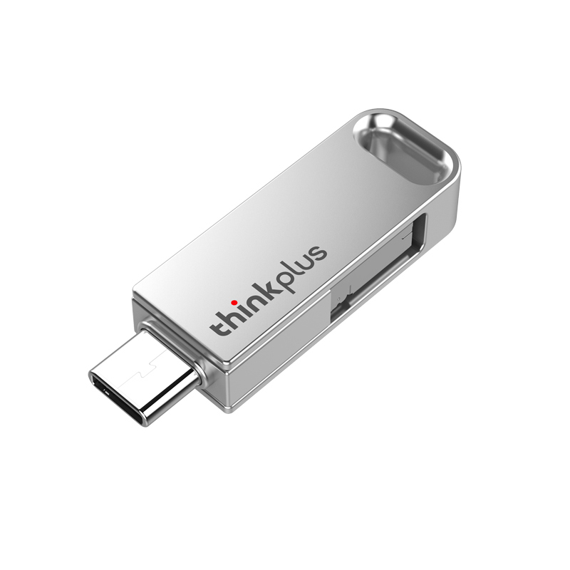 thinkplus 64GB USB3.0 Type-C Micro USB 三合一U盘 MU100系列 银色图片