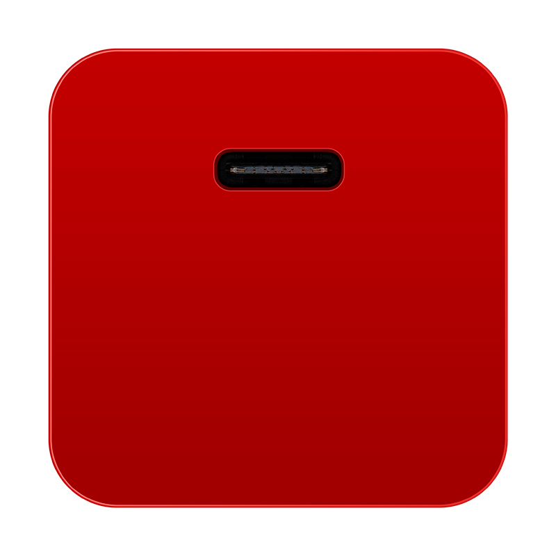 thinkplus 口红电源 氮化镓 GaN 65W 热力红色图片