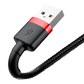 倍思 卡福乐数据线 USB For lightning 2.4A 1M 红色壳+黑色线图片