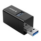 奥睿科（ORICO)USB3.0扩展迷你三合一HUB铝壳款MINI-U32L-BK-黑色图片
