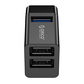 奥睿科（ORICO)USB3.0扩展迷你三合一HUB铝壳款MINI-U32L-BK-黑色图片