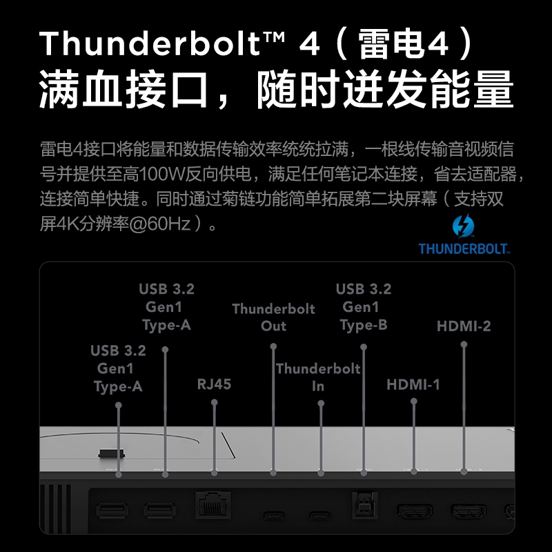 联想/ThinkVision27英寸 4K 低蓝光绘图显示器 P27u-20图片