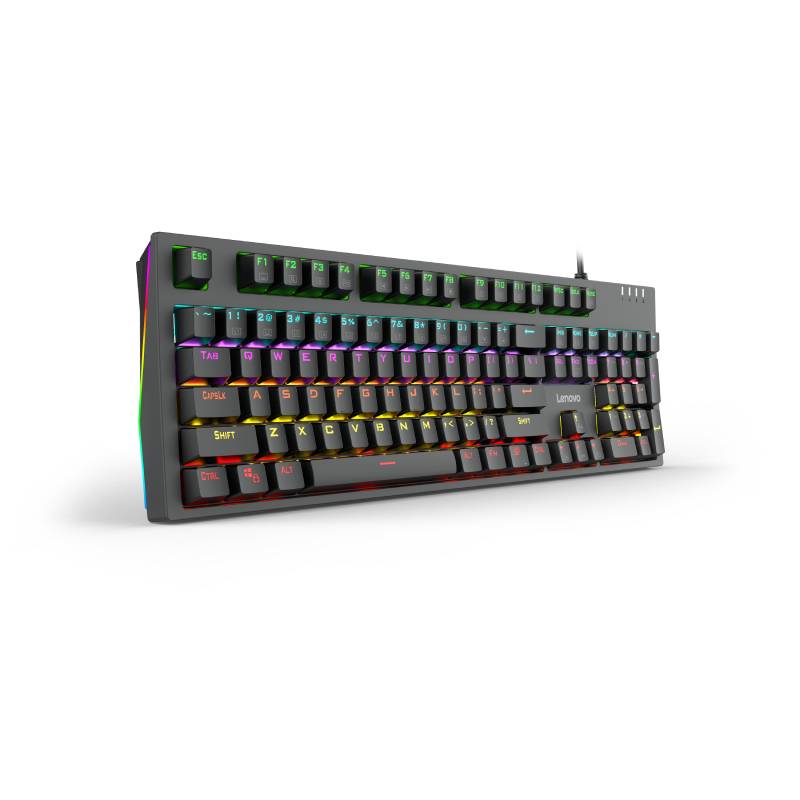 联想一键服务机械键盘K104 黑色 红轴