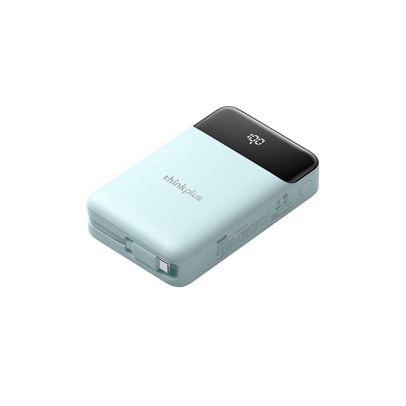 thinkplus 20000mAh 自带线充电宝（白）图片