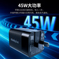 thinkplus 氮化镓双口充电器2C 45W 白色图片
