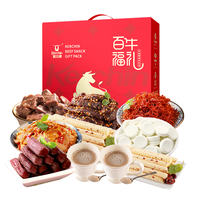 科尔沁牛肉百福牛礼礼盒812g